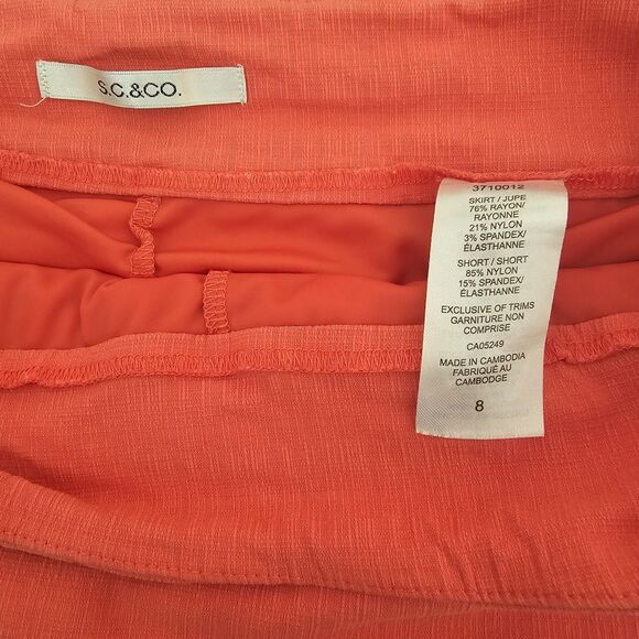 LOT 2 Women's Skorts (Skorts) Jenna Rose PM S.C. & Co. 8 Coral Turquoise Sports - Picture 5 of 7